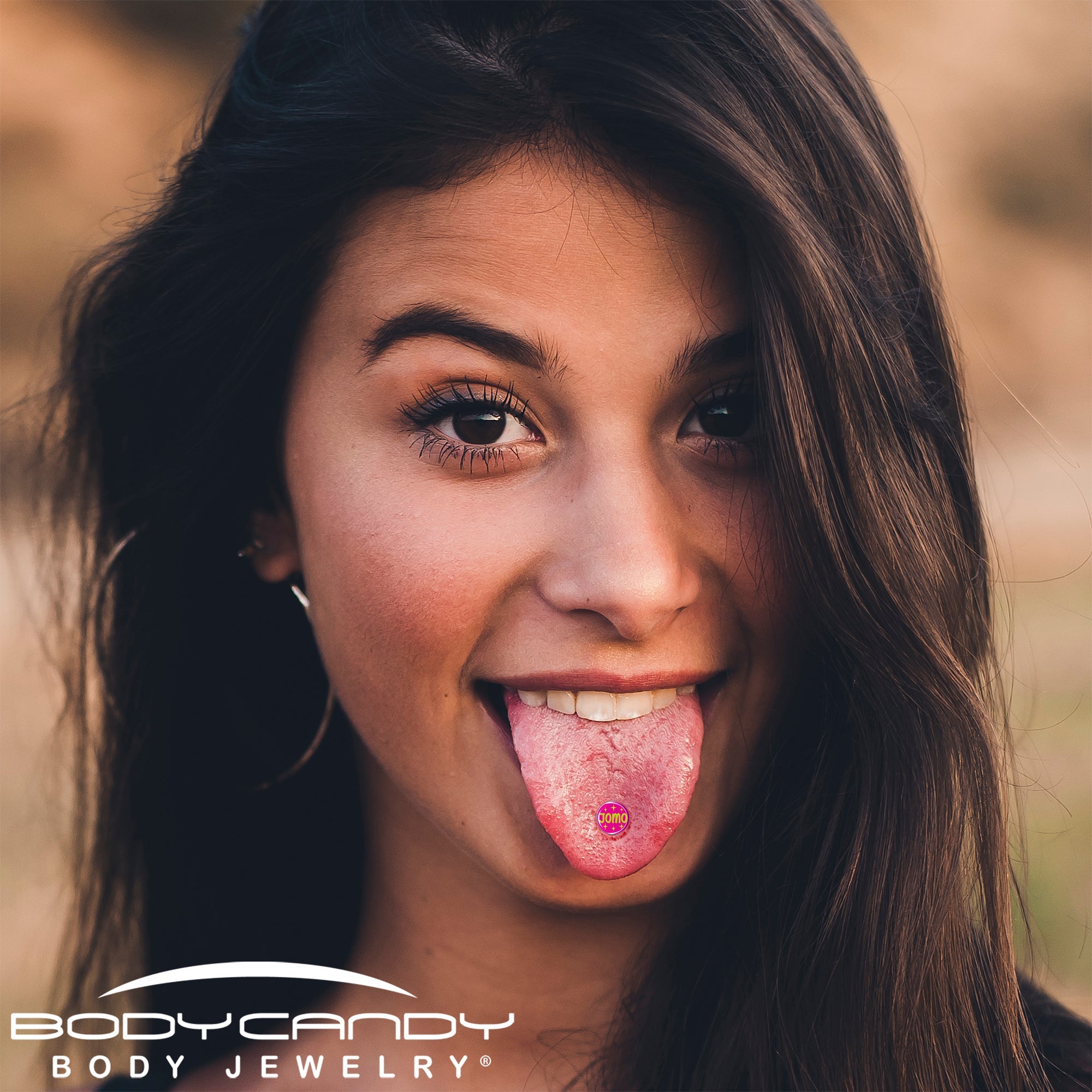 Pink JOMO Barbell Tongue Ring by Onyx O