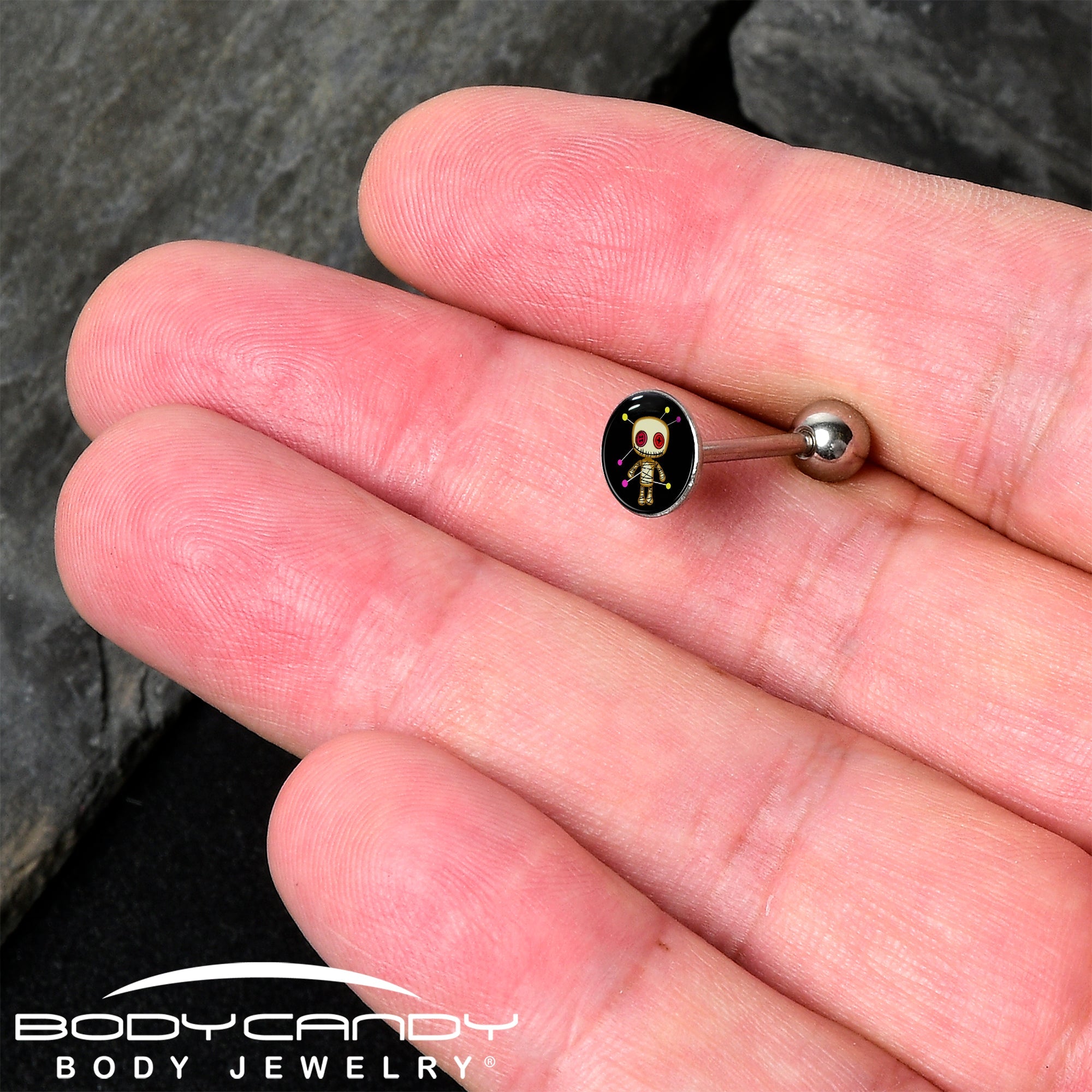 Voodoo Doll Barbell Tongue Ring by Onyx O