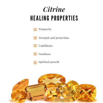 Natural 1.2 Carat Citrine Circle in Circle Necklace with Diamond