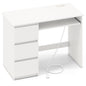 Computer Desk with Power Outlet Keyboard Tray and 3 Large Drawers
