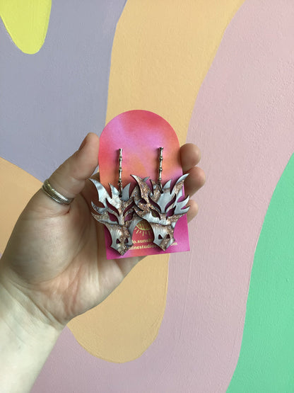 Fierce Dragon Acrylic Earrings