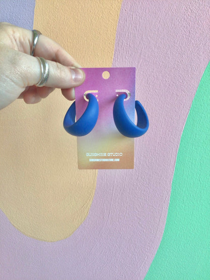 Colorful Matte Hoops