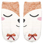 Thin 3D Digital Animal Printed Women's Socks Shallow Socks Adult Invisible Socks