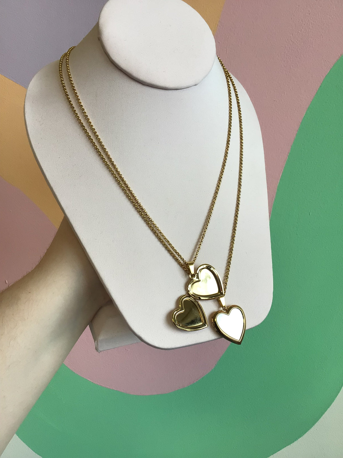 Mother of Pearl Heart Locket
