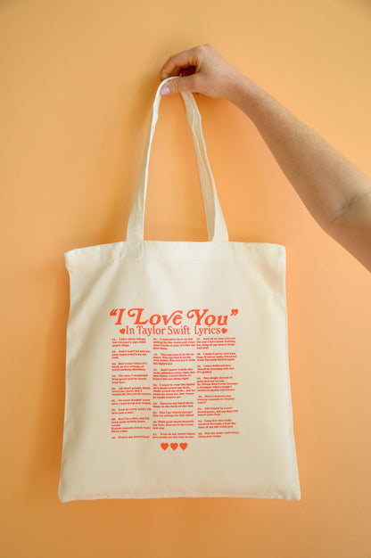 Ways to Say I Love You in Lyrics-Tote Bag