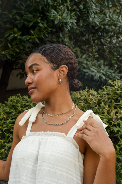 Sparkly Titanium Hoop Earrings