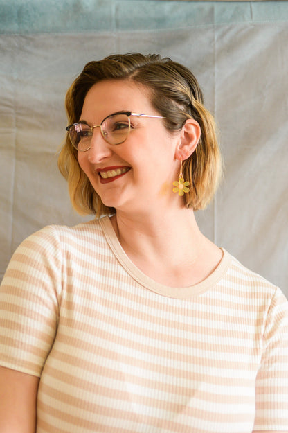 Floral Threader Earrings