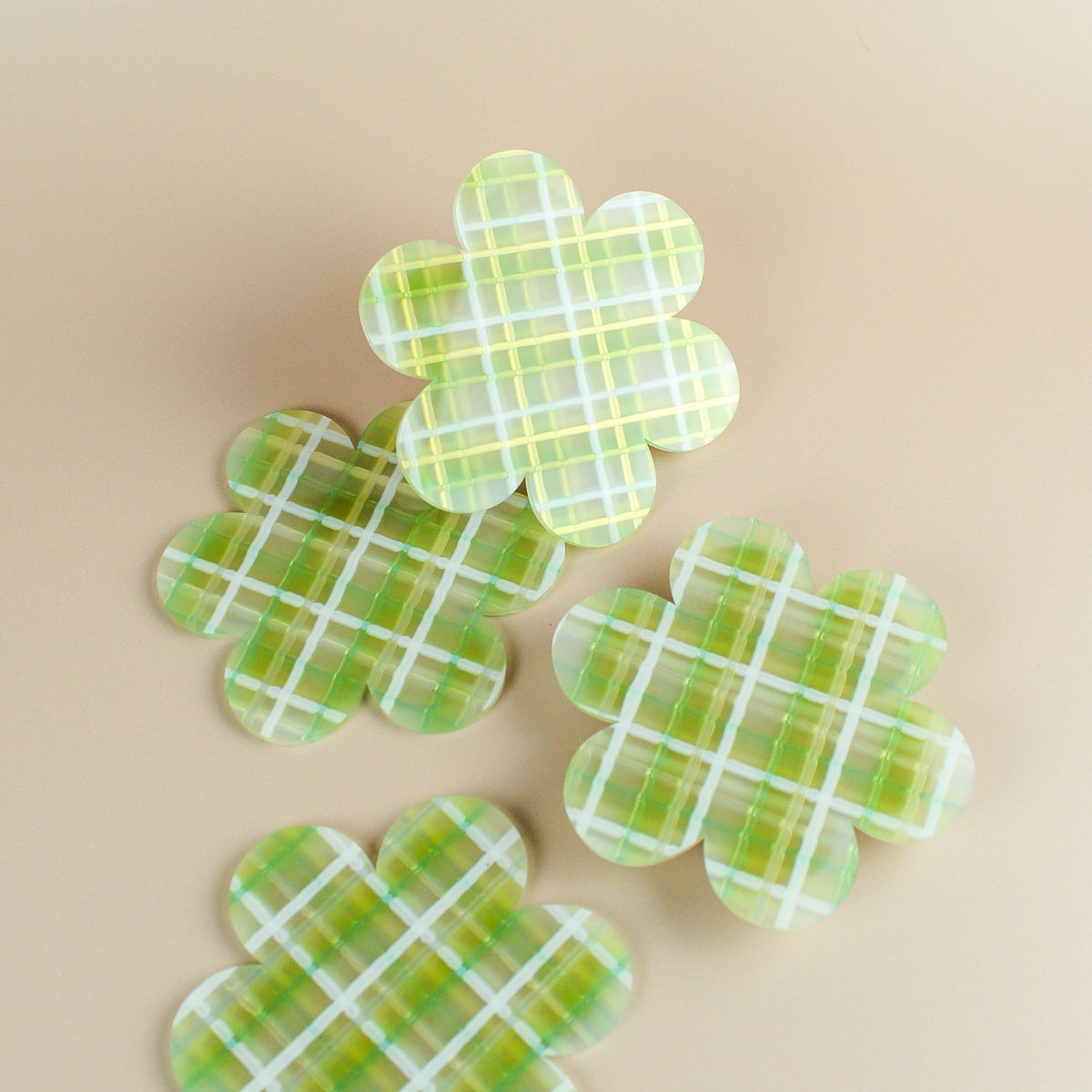 Plaid Flower Coasters