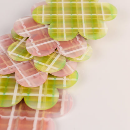 Plaid Flower Coasters