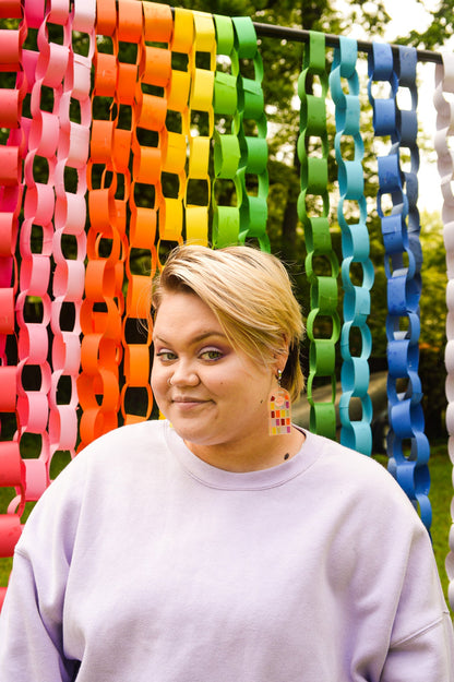 Window To Your Soul Rainbow Earrings