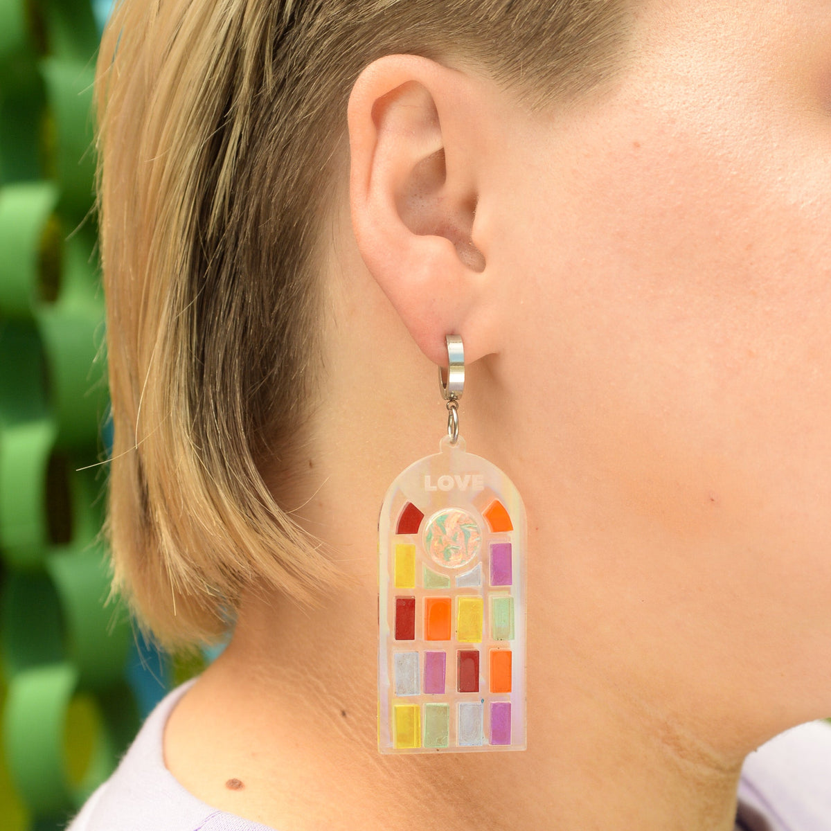 Window To Your Soul Rainbow Earrings