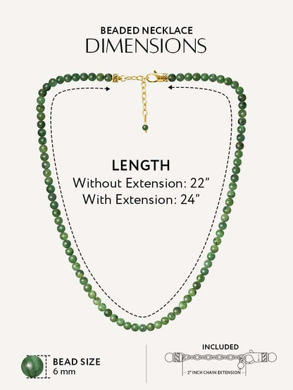 Green Jade Beaded Necklace
