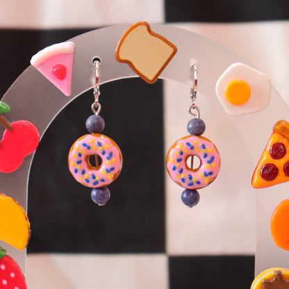Beaded Donut Earrings