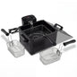 Electric Deep Fryer 5.3QT/21-Cup Stainless Steel 1700W with Triple Basket