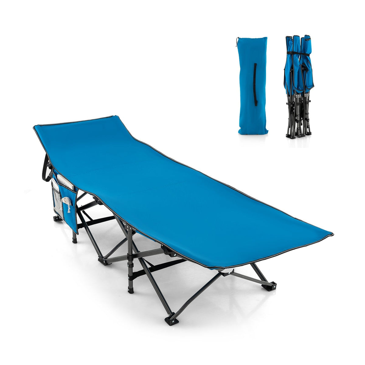 Wide Foldable Camping Cot with Carry Bag