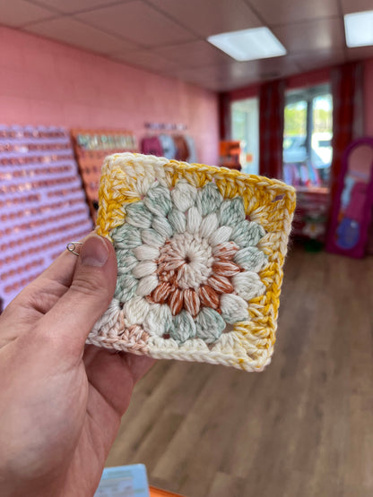 Crochet Granny Square Coaster