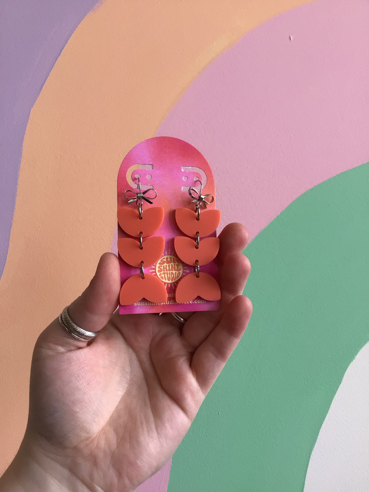 Spring Pastel Petal Earrings