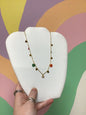 Cutie Beaded Daisy Titanium Necklace