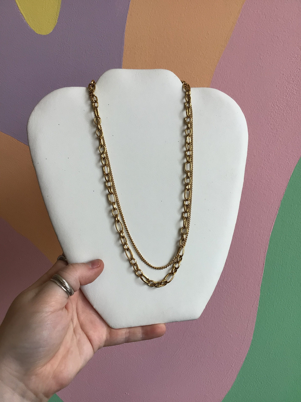 Titanium Dual Chain Necklace