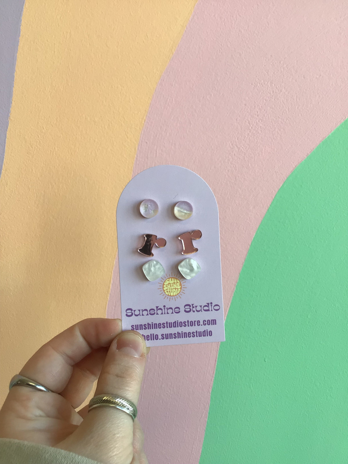 Happy Shapes Acrylic Stud Packs