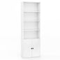 71 Inch Freestanding Bookshelf with 6 Shelves and 2-Door Cabinet