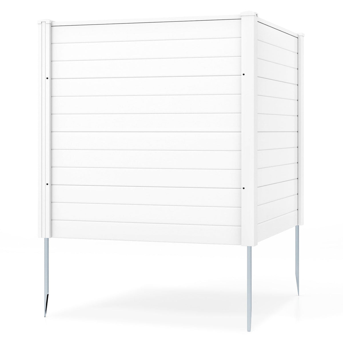 Freestanding 48 x 48 Inch Air Conditioner Fence with Metal Ground Stakes