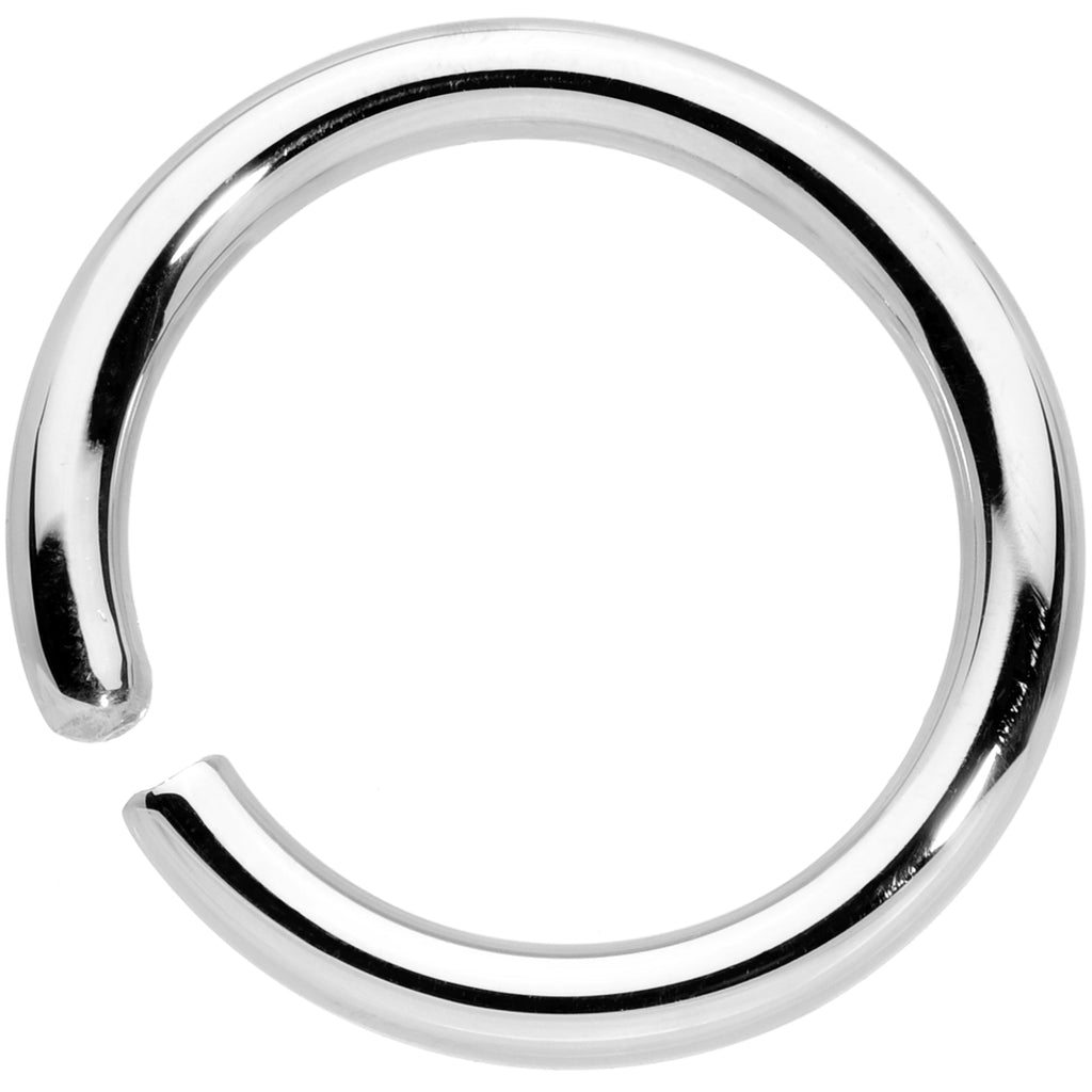 14G 3/8 Handcrafted Solid 14k White Gold Seamless Circular Ring