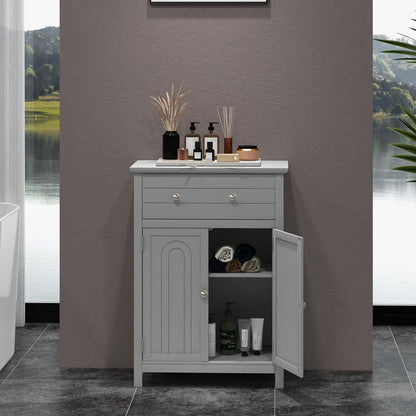 Free Standing Bathroom Storage Cabinet with Large Drawer