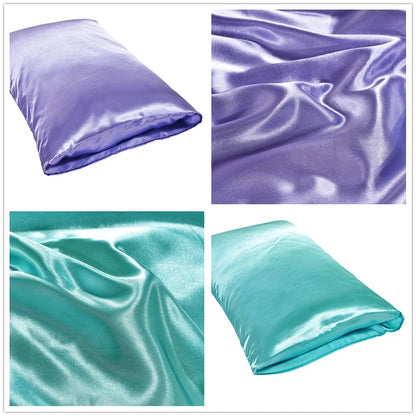 1Pc Queen Satin Silk Pillowcase | Silky Smooth Cooling Bed Pillow Cover for Hair and Skin