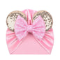 Modern Shiny Cute Dot  Big Bow Baby Cap Hat For Girls Kids Flannel Beanie Autumn Winter Warm Girls Turbans