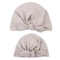 Modern Mom&Baby Turban Mother Baby Hat Headbands Mom Daughter Bow Knot Caps Print Solid Parent-Child Hair Accessories