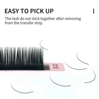 NATUHANA Mink Lashes Mix 8-15 mm 16 Lines Handmade Eyelash Extension | Natural Soft Faux Lash Supplies