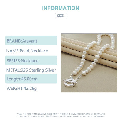 Freshwater Pearl Necklaces 925 Silver Necklace For Women Wedding Fashion Jewelry