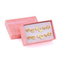 6 Pairs Vintage Stud Earrings Set for Women | Stainless Steel Snowflake Piercing