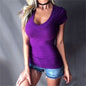 Summer T Shirt Pus Size 5XL Women Casual Womens Tee Shirts V-neck Short Sleeve T-shirt