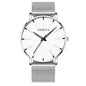 Minimalist Men's Fashion Ultra Thin Watch Simple Men Business Stainless Steel Mesh Belt Quartz Watch Relogio Masculino