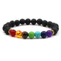 8MM Natural Stone Beaded Chain bracelets For Women Men Couple Lava Rock Healing Balance Beads Reiki Buddha Chakra Bangle Jewelry