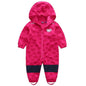 Ski suit For Children Soft Shell Outdoor Jacket Waterproof  Fleece Lining Jumpsuit For Boys and Girls In Modern Colorful Design