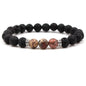 8MM Natural Stone Beaded Chain bracelets For Women Men Couple Lava Rock Healing Balance Beads Reiki Buddha Chakra Bangle Jewelry