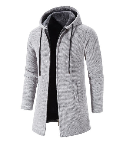 Cashmere Men's Cardigan Chenille Outer Sweater Coat Windbreaker