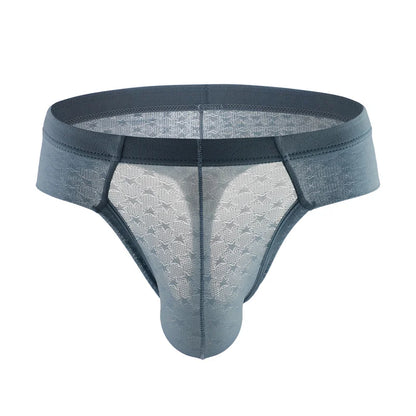 Sexy Men Briefs Ice Silk Underwear Men Low Waist Underpants Cool Breathable Briefs for Man