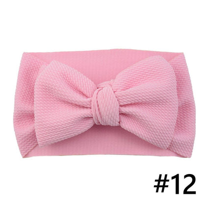Baby Girls Headband Big Bow Hair Band Kids Adjustable Head Wrap Turban Infant Hair Accessories