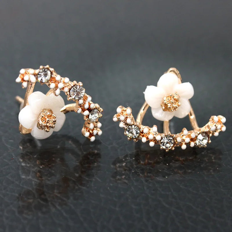 Korean Sweet Small Daisy Stud Earring For Women Zircon Flower Girls Fashion Earrings Trend Party Jewelry Gift