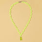Candy Color Gummy Mini Bear Cartoon Necklace for Women Girls Birthday Jewelry Gifts