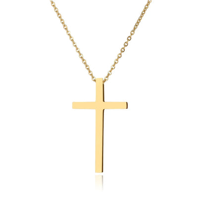 Stainless Steel Necklaces Classic Cross Jesus Fashion Large Style Man Chain Necklace For Women Jewelry Collar Pendant Gifts NEW