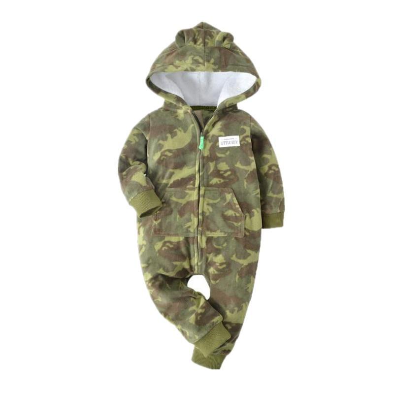 Modern Colorful Interesting Newborn Baby Unisex Warm Clothing Long Sleeved Cotton Romper For Kids