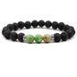 8MM Natural Stone Beaded Chain bracelets For Women Men Couple Lava Rock Healing Balance Beads Reiki Buddha Chakra Bangle Jewelry