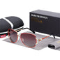 Elegant Women Gradient Luxury Polarized Sunglasses Luxury Round Eyewear With Metal High Quality Frame  lunette de soile