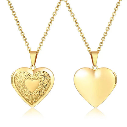Heart Photo Locket Necklace for Women | Openable Stainless Steel Promise Jewelry