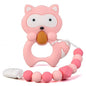 Baby Teething Lovely Koala Owl Horse Cookies Baby Teether Molar Toy Gift Raccoon Food Grade Silicone Beads For Kids and Baby